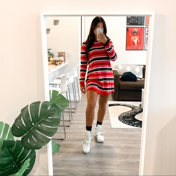 Free People Dresses & Skirts - Free People Striped Falling For You Sweater Dress